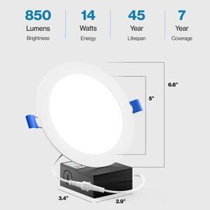 NWT Sunco 21 Pack Recessed Lighting 6 Inch LED, Canless Ceiling Lights